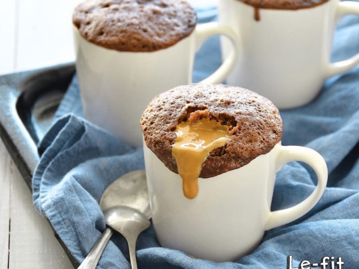 Mug cake con corazón de Le-Fit